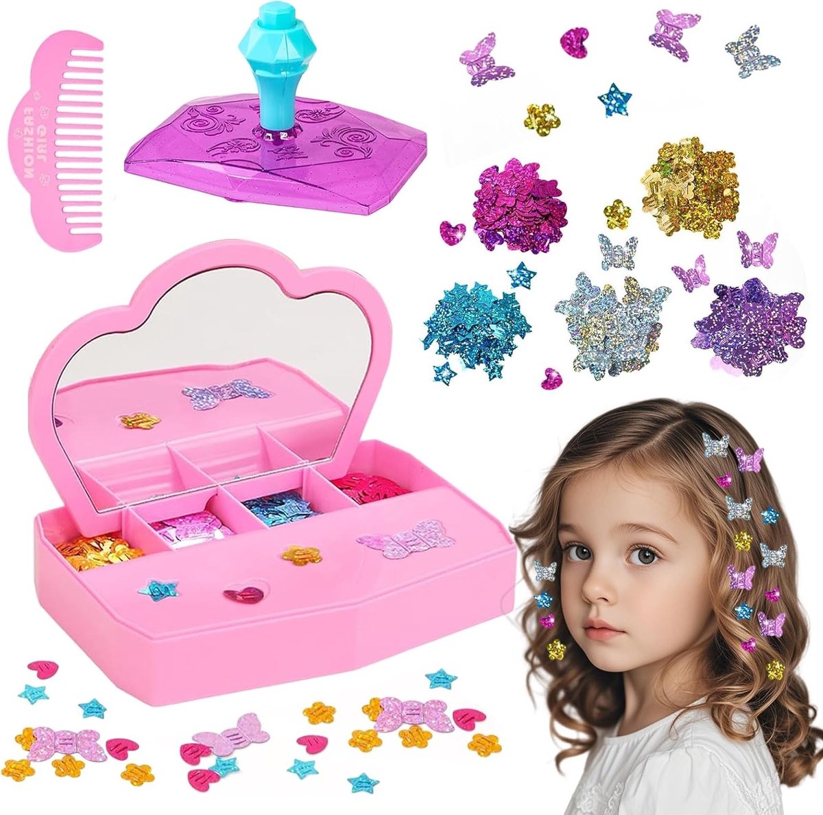 Leuke haaraccessoires voor meisjes van 5-12 jaar - DIY haarjuwelen en bedazzler set