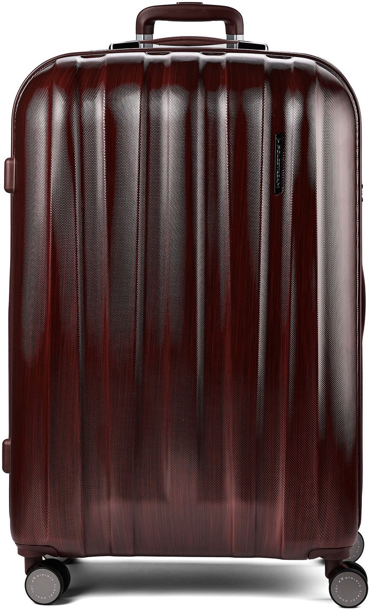 Polestream Moonrock 4 wielen Trolley L 78 cm met uitbreidingsplooi - Harde bagage - TSA slot - dark red brushed