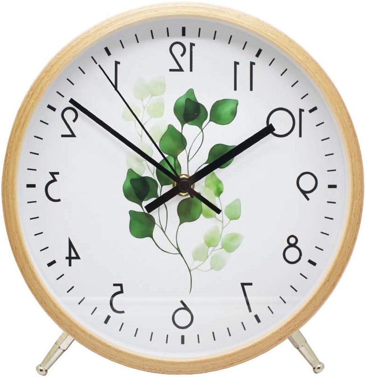 Moderne Houten Wandklok van 22 cm - Stille Quartz Klok voor Woonkamer, Slaapkamer en Keuken - Decoratieve Klok voor Binnen en Kinderen