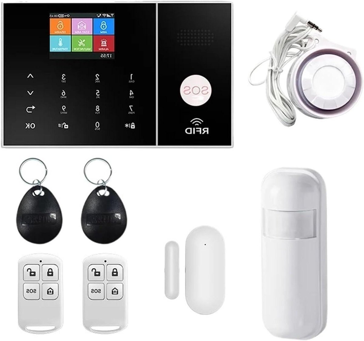 Alarmsysteem - Draadloos Systeem - Huis Beveiligen - Wifi GSM Connectie - 99 Zones - One Color