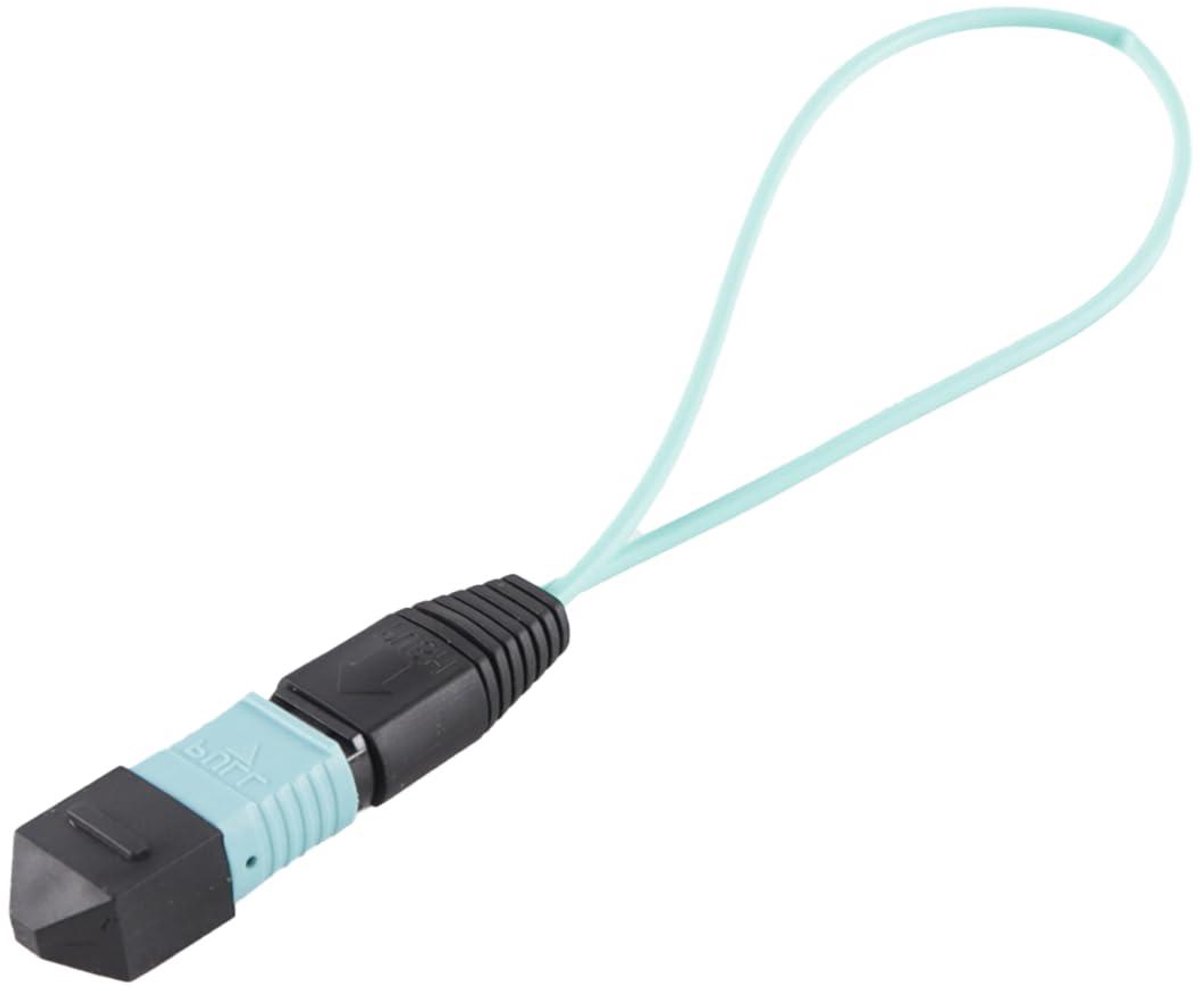 Glasvezel Loopback Adapter - MPO Testplug - Netwerk Testen - 12-Core OM3 Multimode - 125 mm x 10 mm