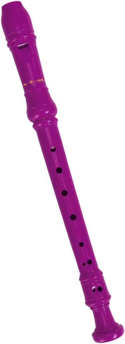 Sopraanblokfluit - Muziek instrument - Muziek Leren - Duitse Vingerzetting - 325 cm - Paars