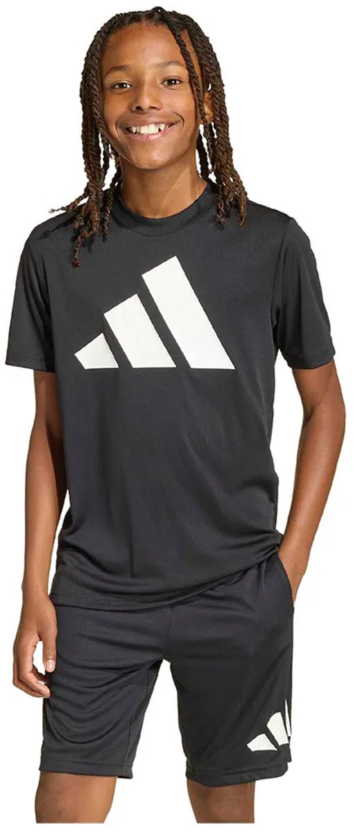 Adidas Train Essentials Big Logo T-shirt Met Korte Mouwen 9-10 Years Kinderen Zwart