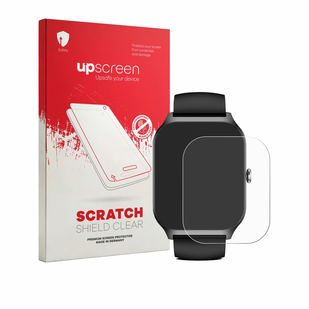 upscreen - Screenprotector voor Kriutefy Smartwatch 1.83" - Folie Beschermfolie transparant