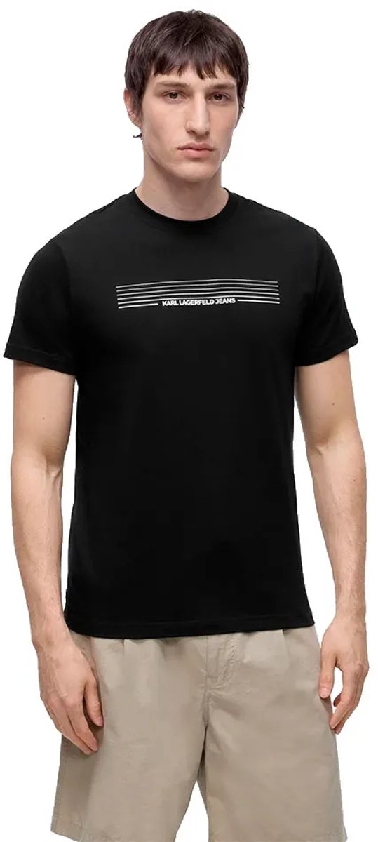 Karl Lagerfeld Jeans B3m17001 T-shirt Met Korte Mouwen Zwart S Man