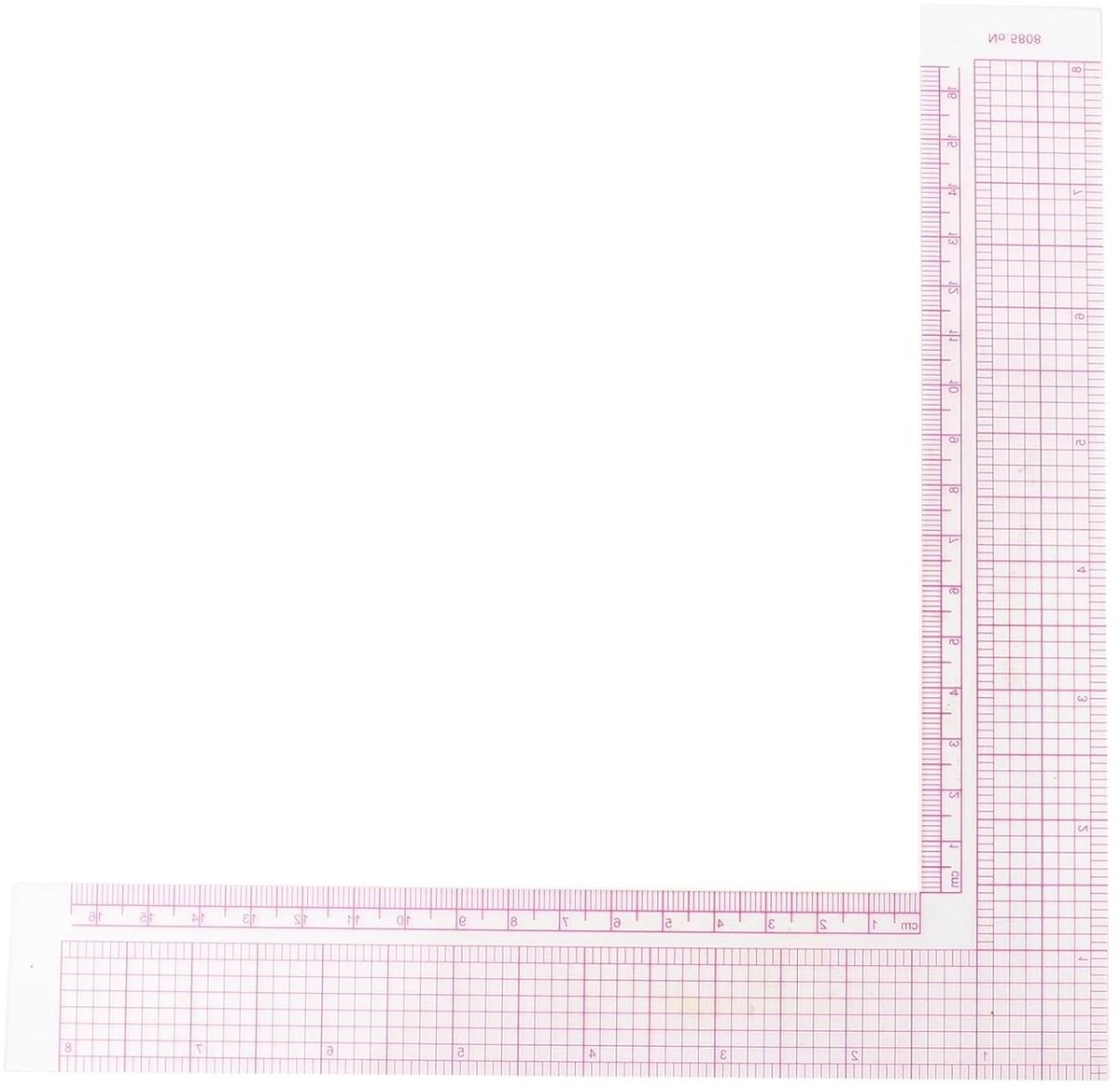 L-Square Naai Liniaal voor Patchwork en Curved Ruler, 90 Graden Hoekliniaal voor Naaien en Quilten