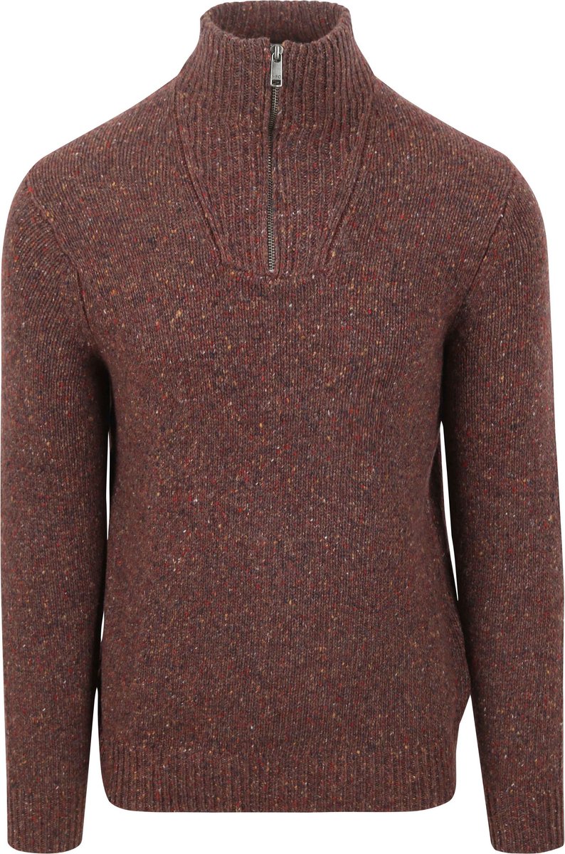 McGregor Half Zip Trui Merinowol Bruin - Maat XXL - Heren - Pullovers