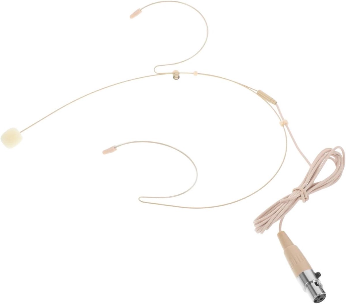 Draadloze Over Ear Headset - Microfoon Koptelefoon - Stemversterking Presentaties - Omnidirectionele Condensator - 23 Gram - Beige