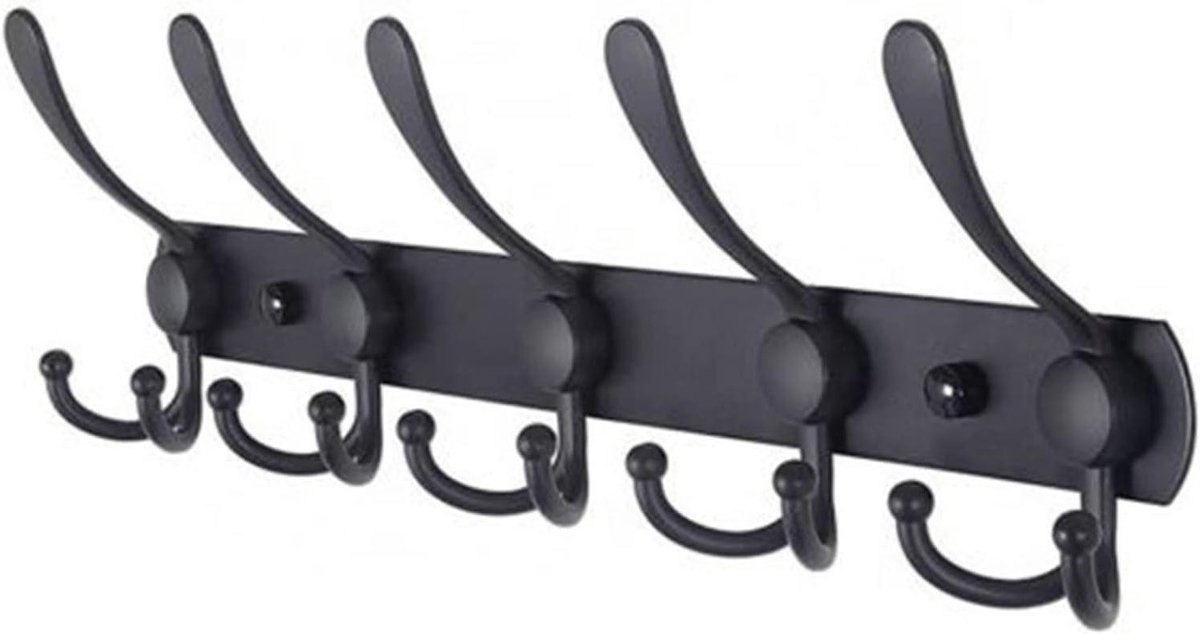 Wandmontage kapstok wandmontage kapstok zware 5 haken metalen wandhangers met schroeven vo