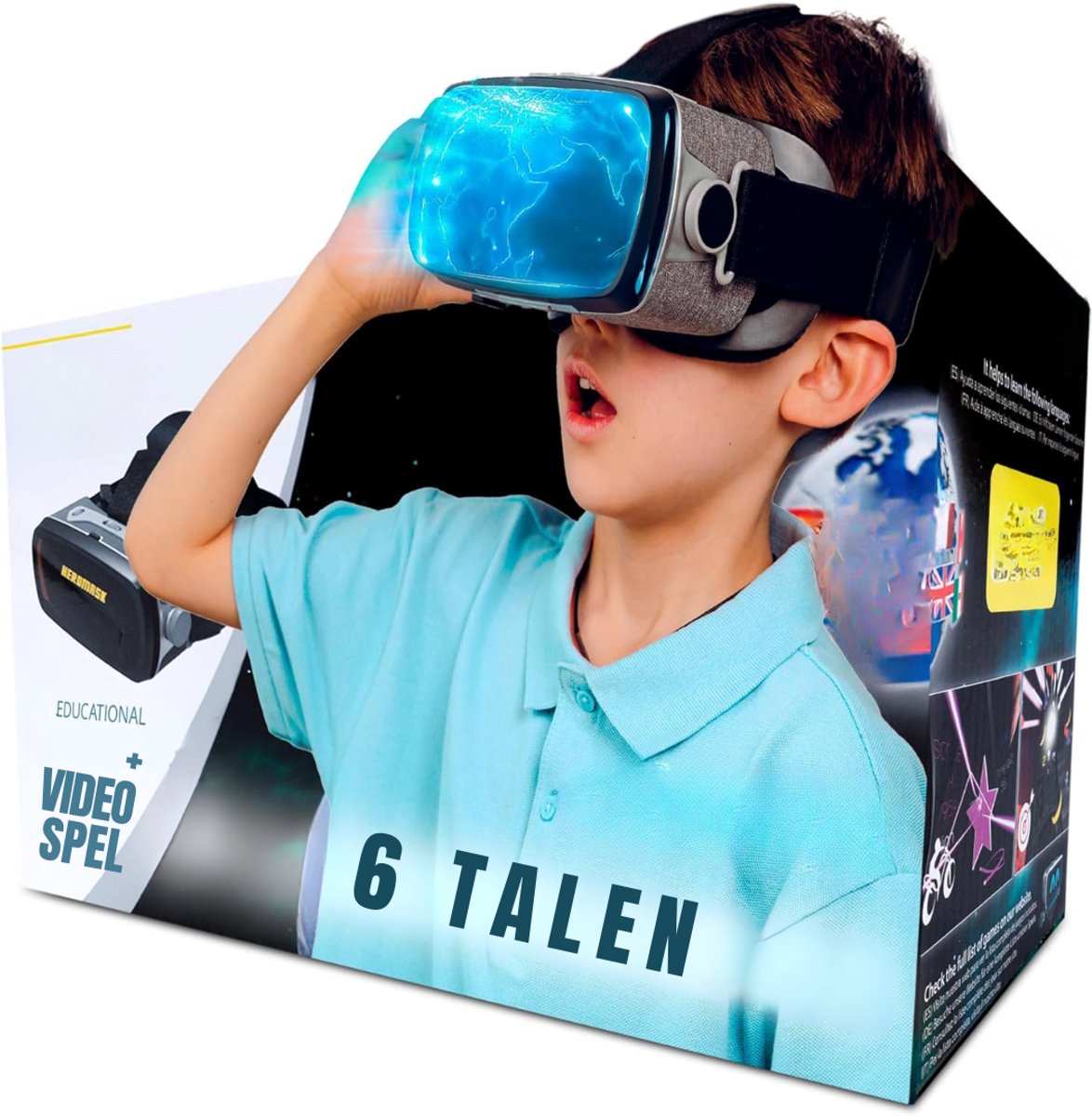 TIM® VR Bril met controllers - VR Bril - VR-brillen - Zwart - 20cm x 14cm x 1cm
