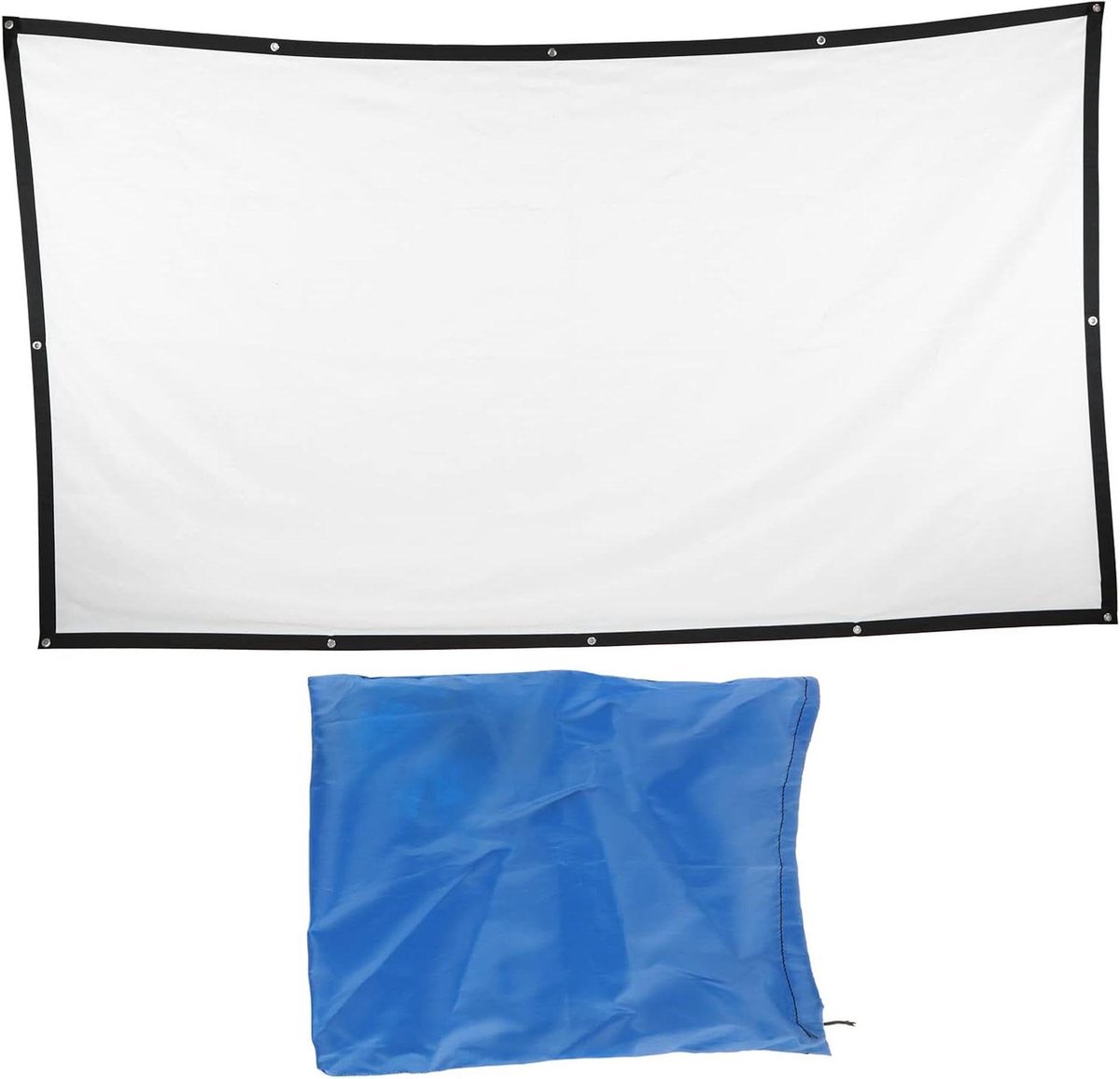 Projectiescherm - Filmscherm Buiten - Thuisbioscoop Ervaring - Kreukvrij Ontwerp - 120 inch - Wit