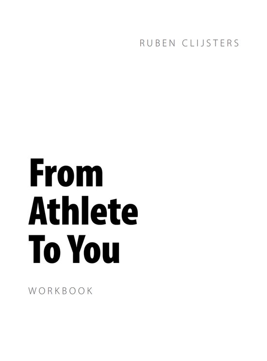 From athlete to you - workbook - cover