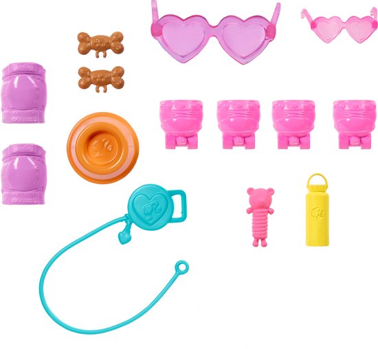Barbie Pets Skaten en Rennen Pup - Blonde Pop met Puppy en Skates en Accessoires — afbeelding 4