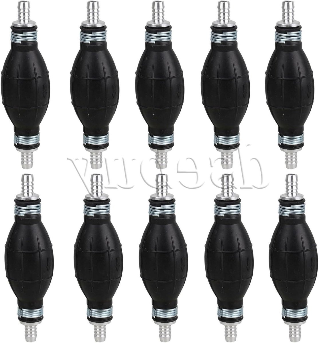 Brandstofpomp - Primer Bulb - Motor Starten - Een Weg Klep - 10 Stuks - Zwart