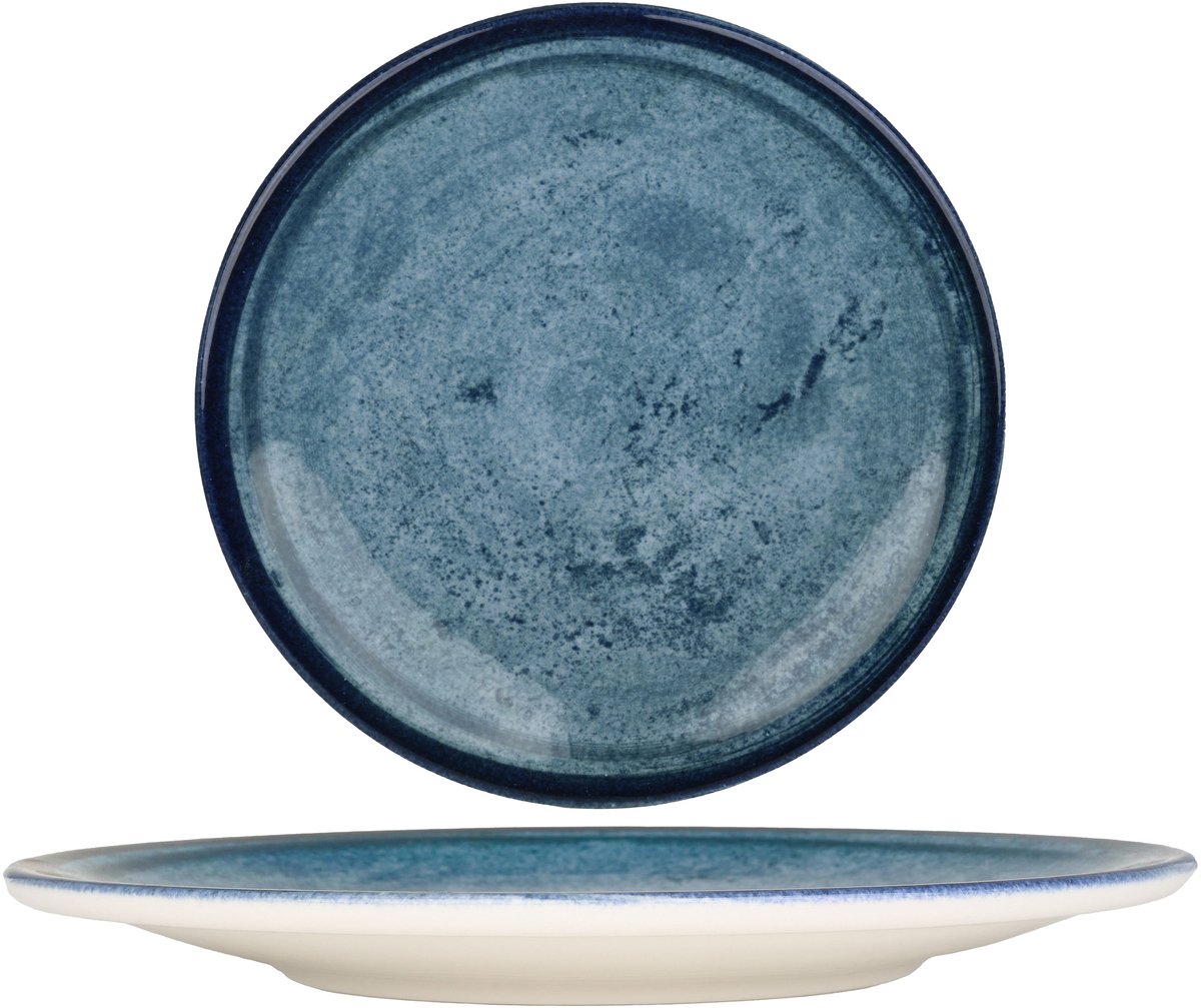 Kütahya Porselen Dinerbord - Blue Stone - Porselein - 30 cm - set van 6