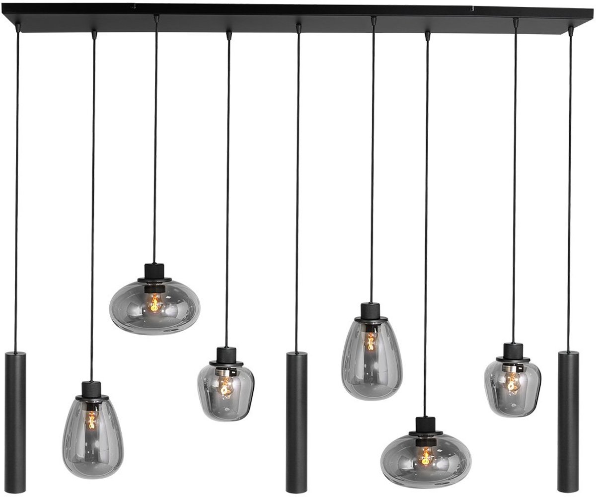 Steinhauer Hanglamp Reflexion L 140cm B 25cm 9 Lichts 3796 Zwart