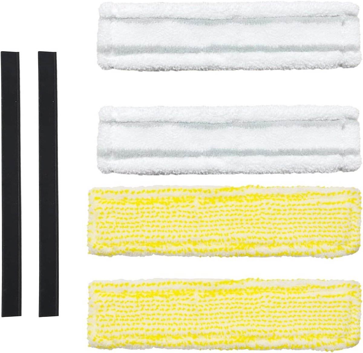 Microvezel Dweilhoezen - Raamreiniger Accessoires - Ramen Stofvrij Maken - Sterke Wateropname - 4 Stuks - Geel Grijs