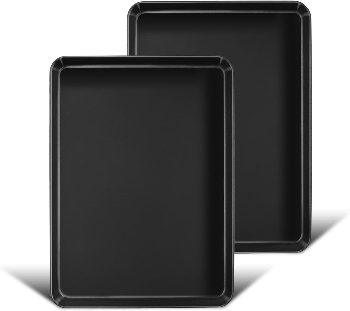 Set van 2 Stuks Antiaanbak Bakvormen voor Taarten en Gerechten, Rectangulaire Oven Tray 26.5cm x 20.5cm, Ideaal voor Bakken, Roosteren en Serveren
