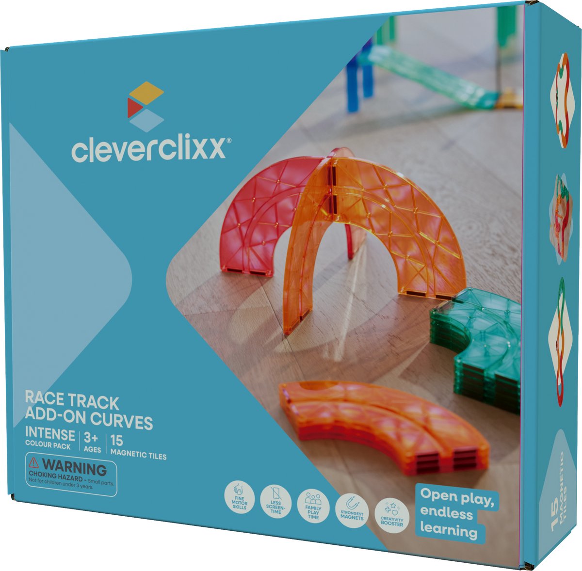 Cleverclixx Race Track Add-On Curves Intense - 15 Stuks