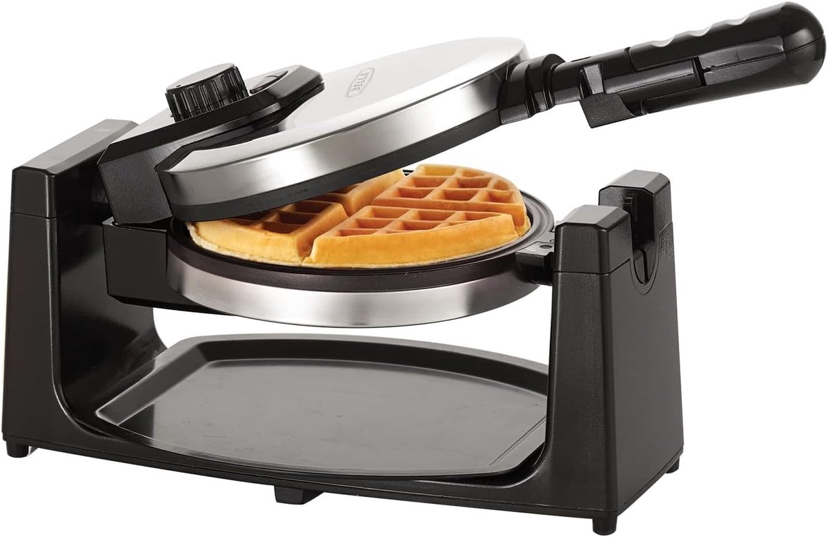 Roterende Wafelmaker - Wafelijzer Apparaat - Lekkere Wafels Maken - Restaurant Kwaliteit Wafels - 178 cm Doorsnede - Roestvrij Staal
