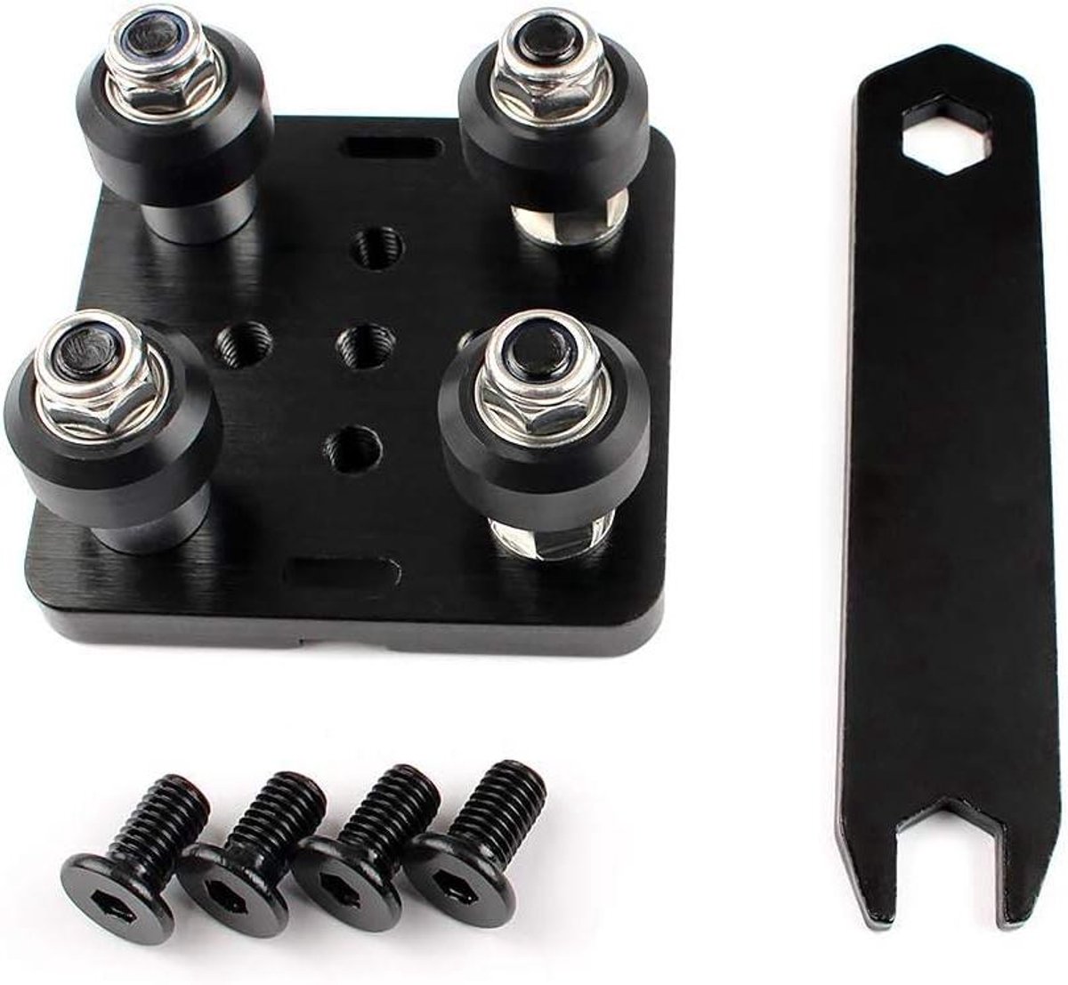 3D-printeronderdelen Plaat - Aluminium Profiel - CNC Assemblage - Montageset Inclusief - 2020 Serie - Zwart