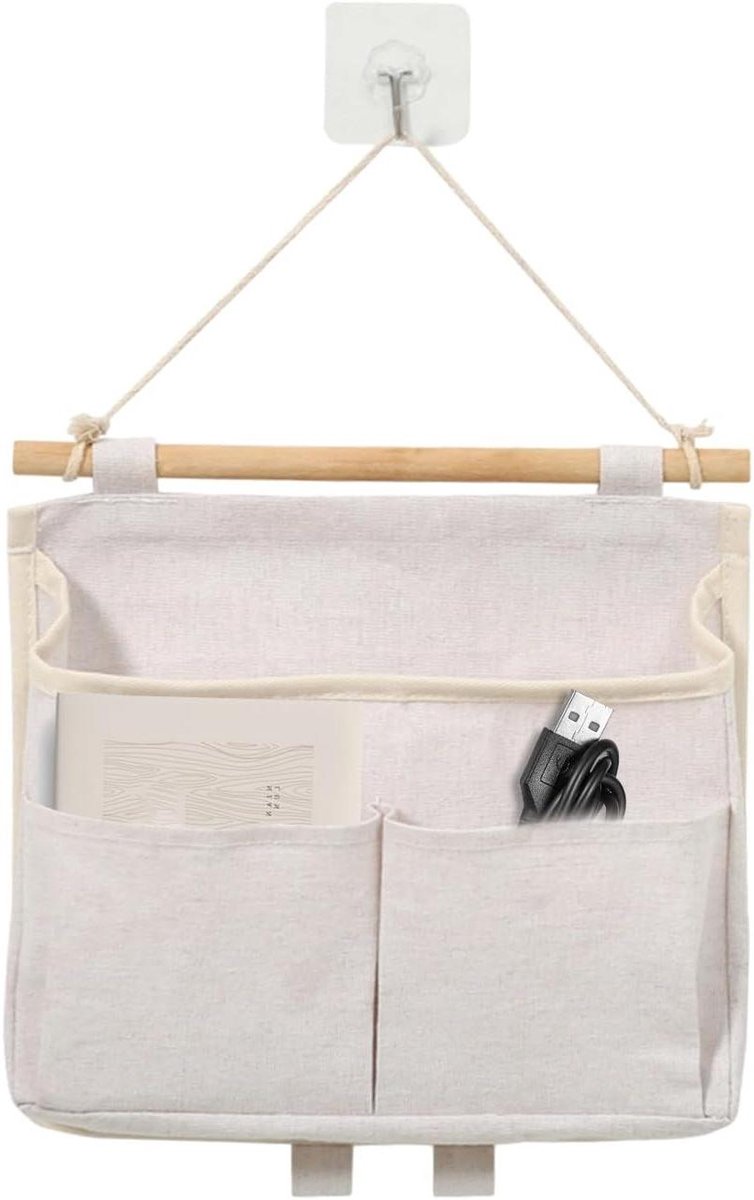 Opbergtas - Wand organizer - Ruimte Besparen - Waterproof PE Coating - 25 x 23 x 6 cm - Wit