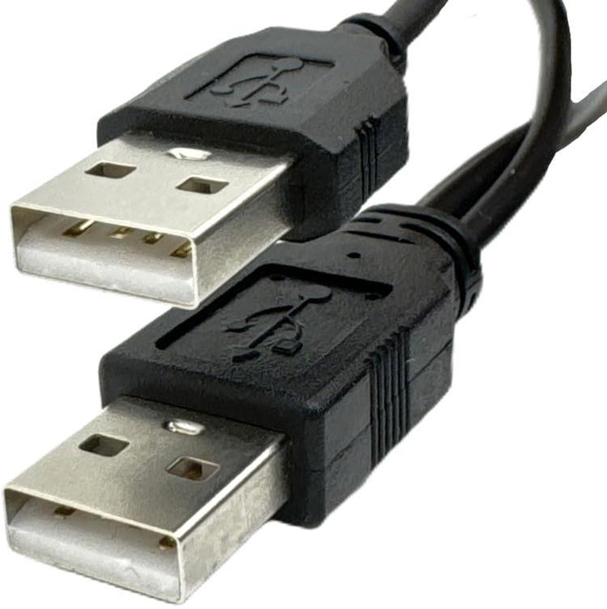 SATA naar USB Adapter - Harddisk Kabel - Data Overzetten - Dubbele USB Poorten - 25 cm - Zwart