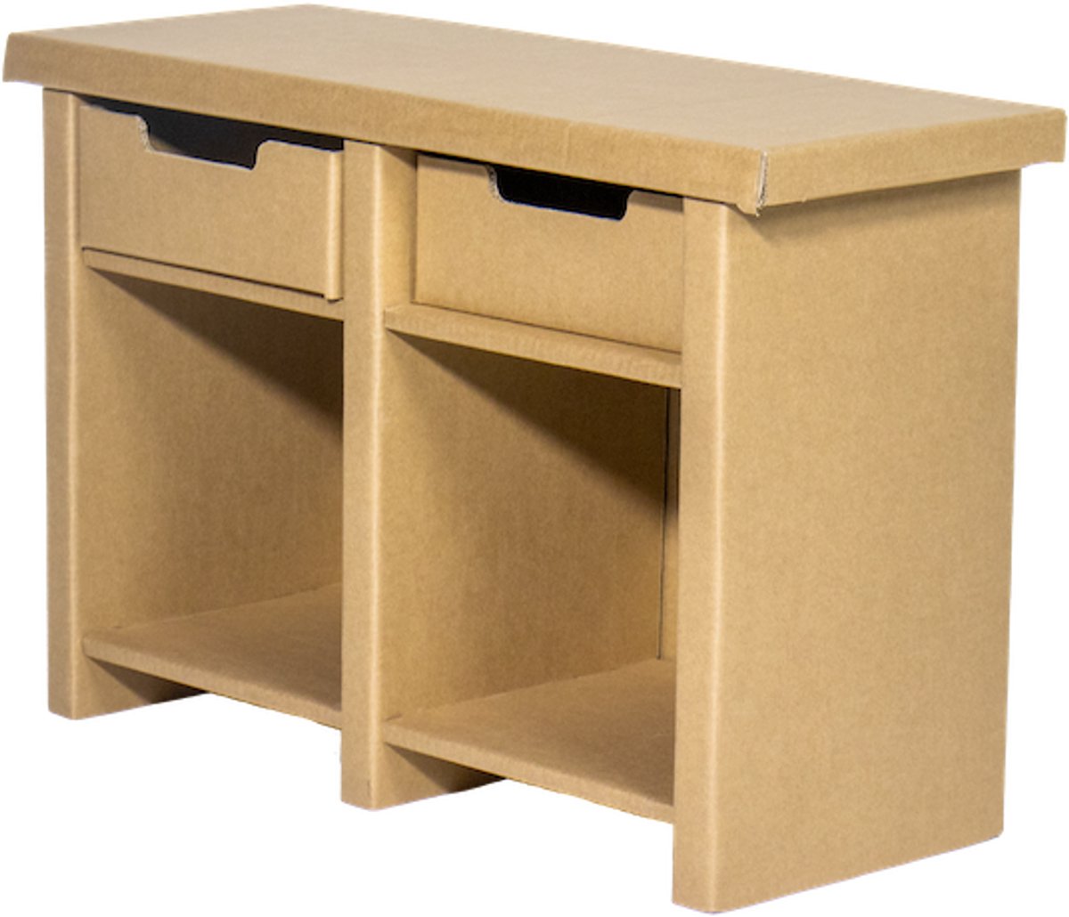 Kartonnen lage open kast