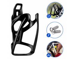 Tomec® Bidonhouder Fiets - Universele Flessenhouder - Bekerhouder voor Racefiets, Mountainbike, Kinderwagen en Buggy - Zwart