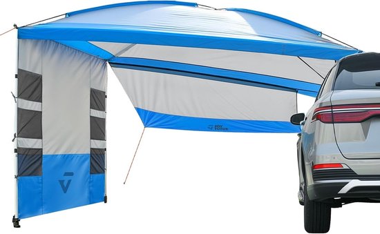 Universele Waterdichte Achterklep Tent voor Auto's, Ideaal voor Kamperen, Trekking en Buitenactiviteiten met Muggennet en Zonbescherming
