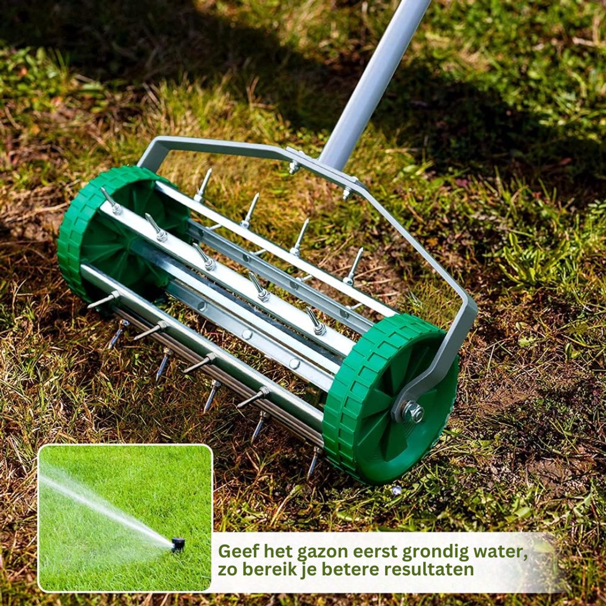 MRKK® Prikrol - Gazonbeluchter - Gras Beluchten - Gazon Beluchter - Groen