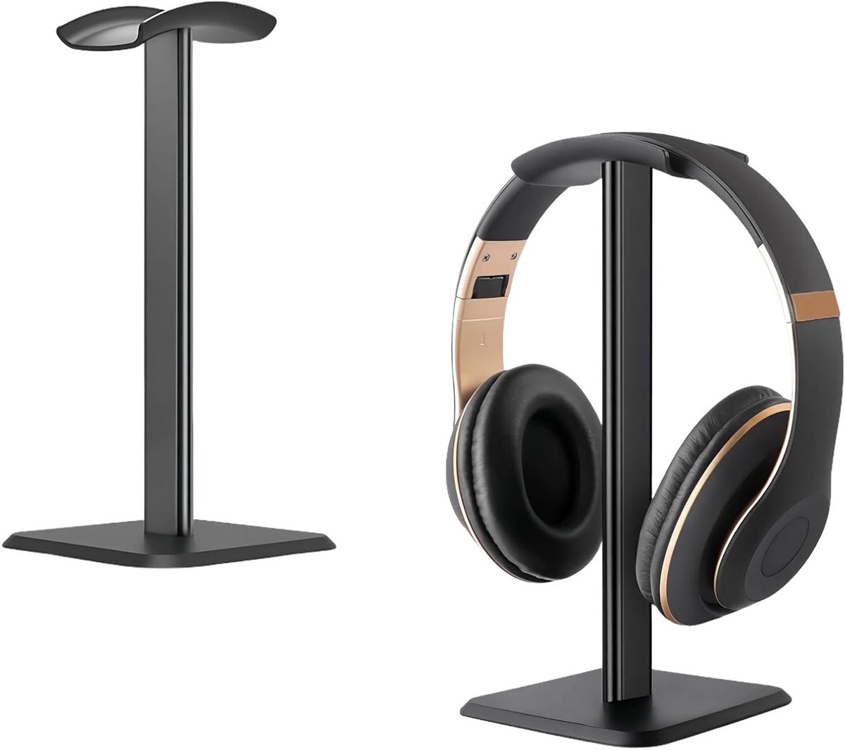 Hoofdtelefoonstandaard voor over-ear hoofdtelefoons, afneembare houder met ABS hoofdsteun, antislip TPU-siliconen, stevige basis voor alle hoofdtelefoongroottes en optimaal gebruiksgemak