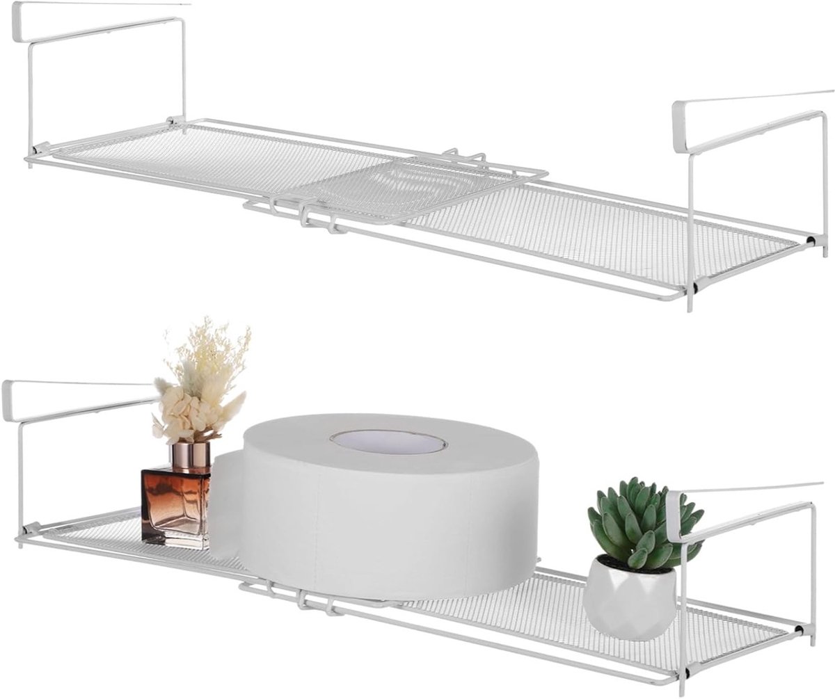 Uitbreidbare Onderkast Racks, Verstelbare Roestvrije Metalen Onderkast Houder, 14.6-23.6 Inch, Ideaal voor Keuken, Badkamer en Utility Room Organisatie