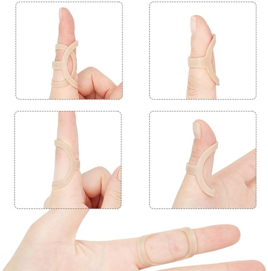 Set van 10 ovalen vingersteunen en click toe rails voor ondersteuning en bescherming van enkels, diverse maten 4-13 — afbeelding 2