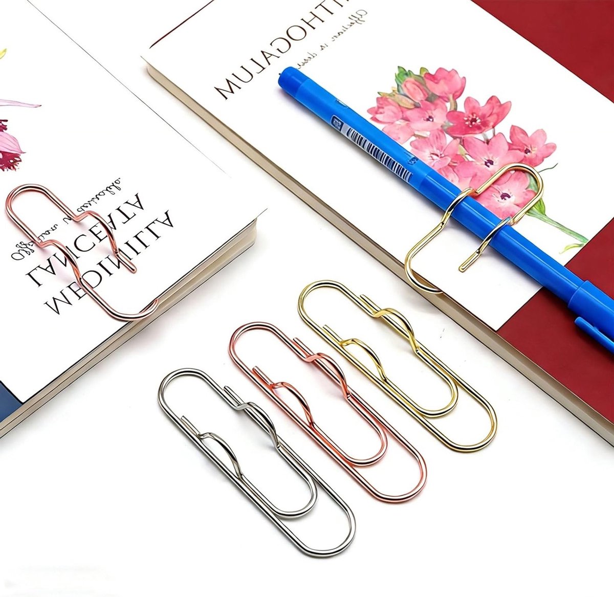 Set van 7 Kleurige Metalen Penhouders, Herbruikbare Organizers voor Notitieboek, Planner en Journal, Ideaal voor School en Kantoor — cadeau in Cadeau-ideeën - foto 4