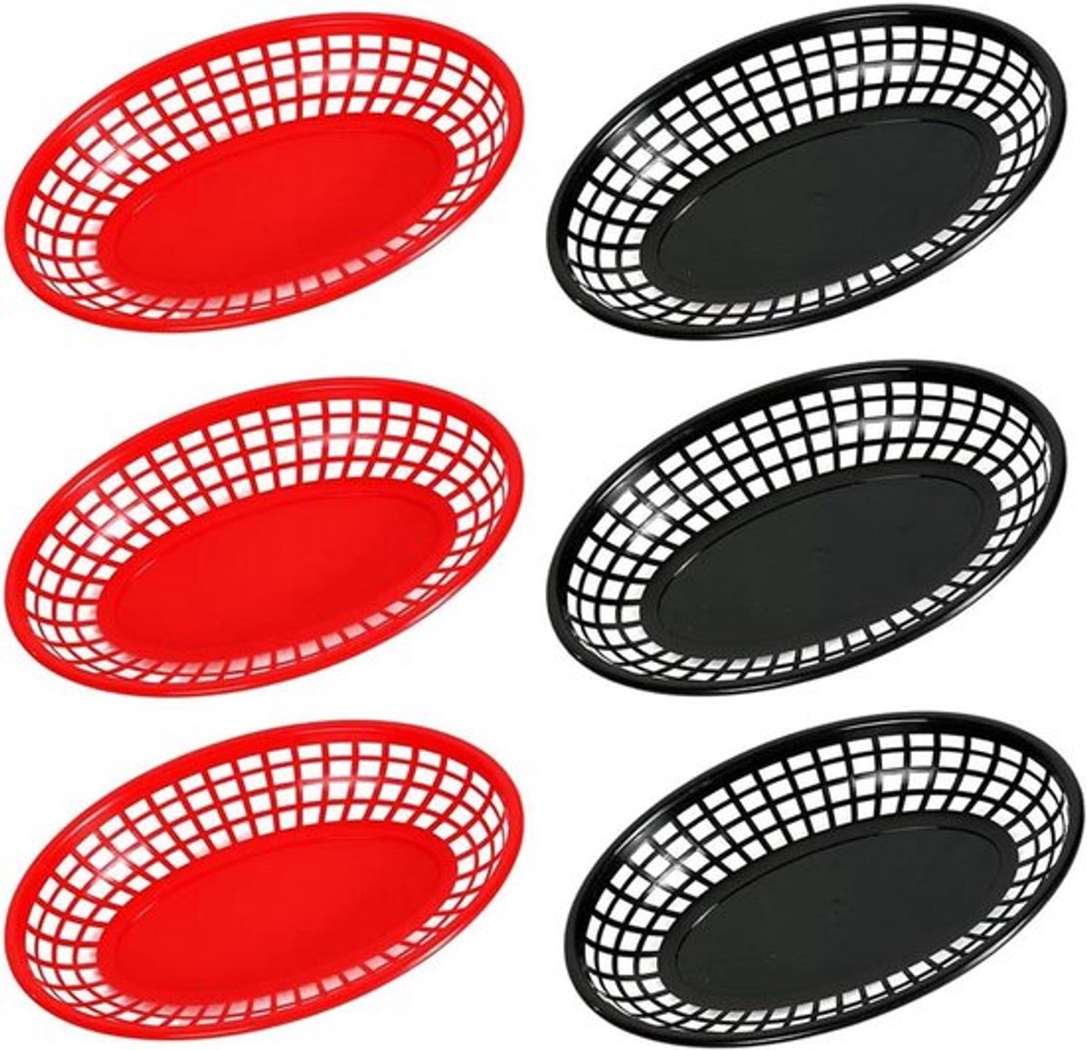 Herbruikbare Plastic Snackbak voor Picknick en Barbecue - 6 Stuks