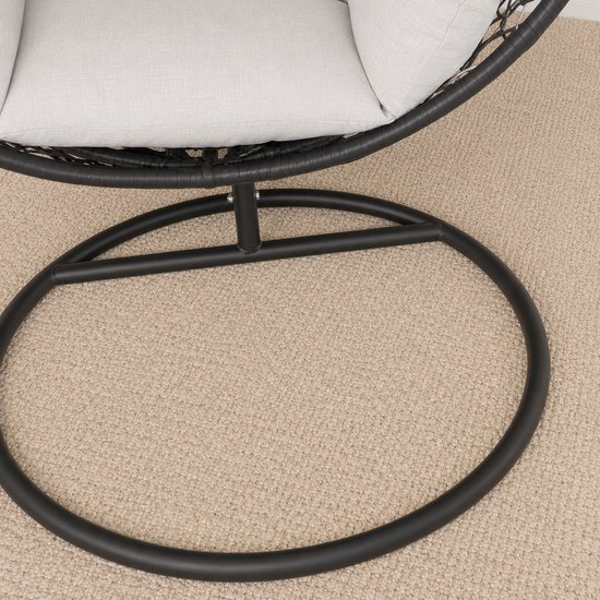 Egg hangstoel zwart roundabout ei stoel hang