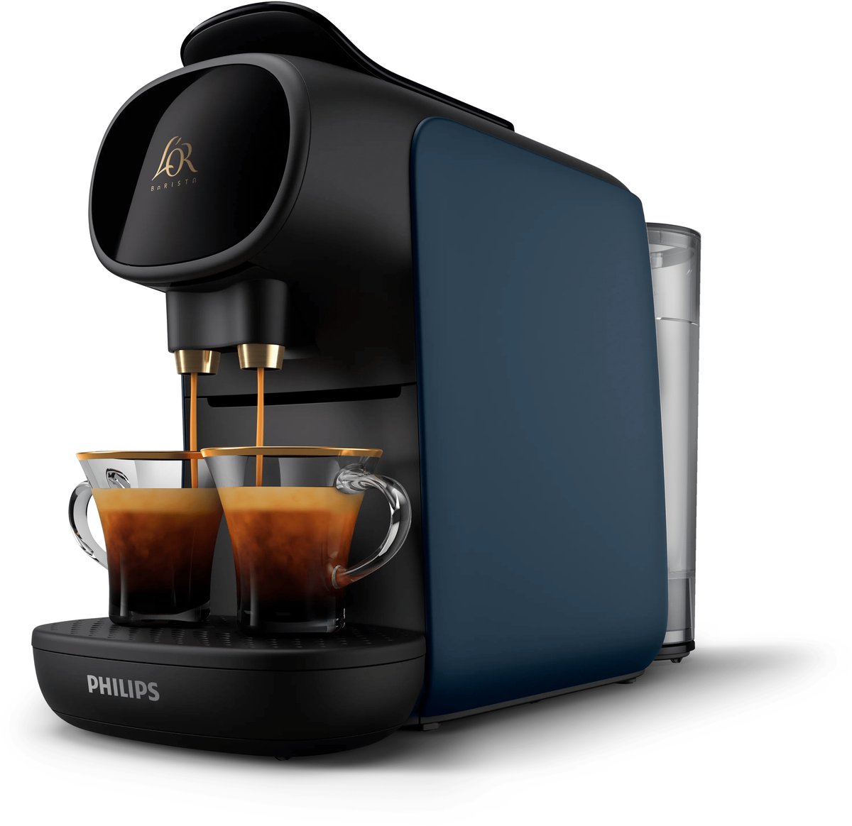 Ontdek de nieuwe L'OR Barista Sublime-koffiemachine met functie voor personalisatie van de hoeveelheid. Met het exclusieve systeem voor dubbele shots van L'OR Barista maakt u twee espresso's tegelijk of een dubbele espresso in één kopje.