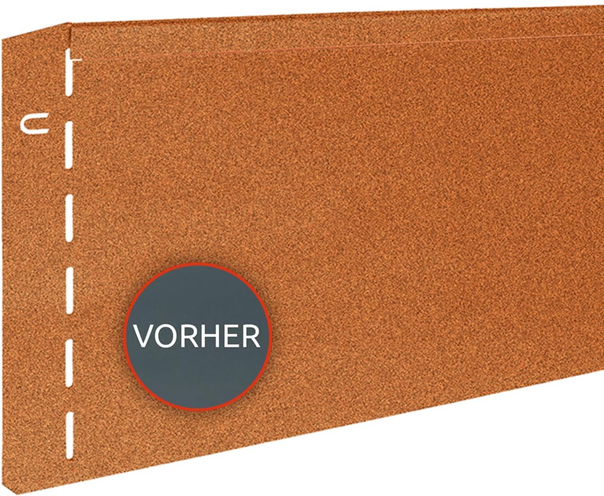 Bellissa 91012 - Gazonrand van cortenstaal - 17,25 m bruikbare lengte - 20 cm hoog
