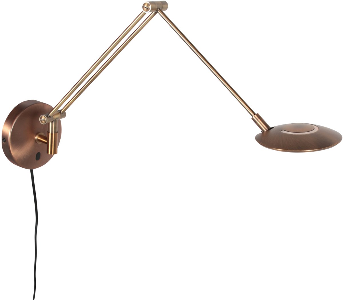 Steinhauer Exclusive - wandlamp - Zenith2 - brons - kunststof metaal - bedlampje - LED - 4392BR