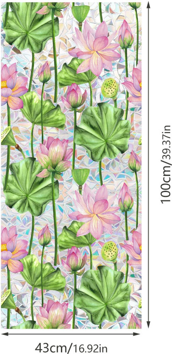 3D Regenboog Raamfolie- Anti-Inkijk - Isolerend & Zonwerend - 43x100cm – Statisch - Prisma Bejuweled EffectXCBL168
