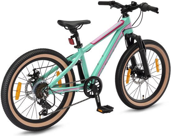 Bikestar kinderfiets MTB Sport 7speed 20inch mintgroen/roze van Bikestar — afbeelding 4