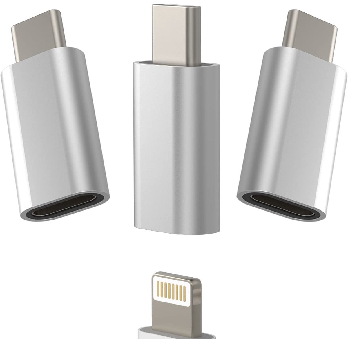 Dailygoods - Lightning naar USB C Oplaadkabeladapter (3 stuks) voor Diverse Apparaten