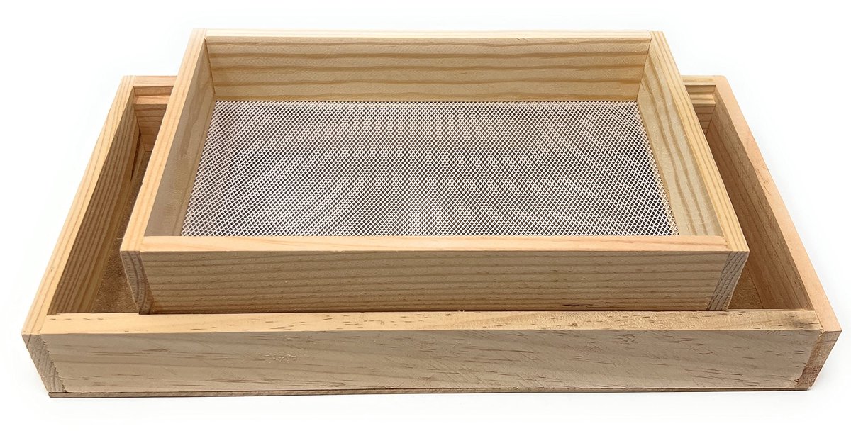 Dailygoods - Houten Zeef met Lade voor Bakken