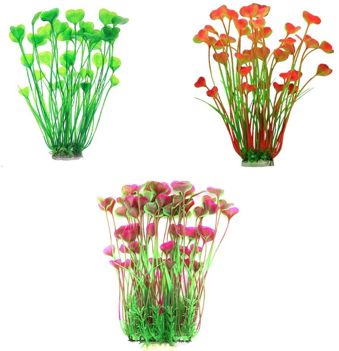 Dailygoods - Cosensi - Dailygoods - Kunstmatige Aquariumplanten Set van 3 voor Onderwaterdecoratie