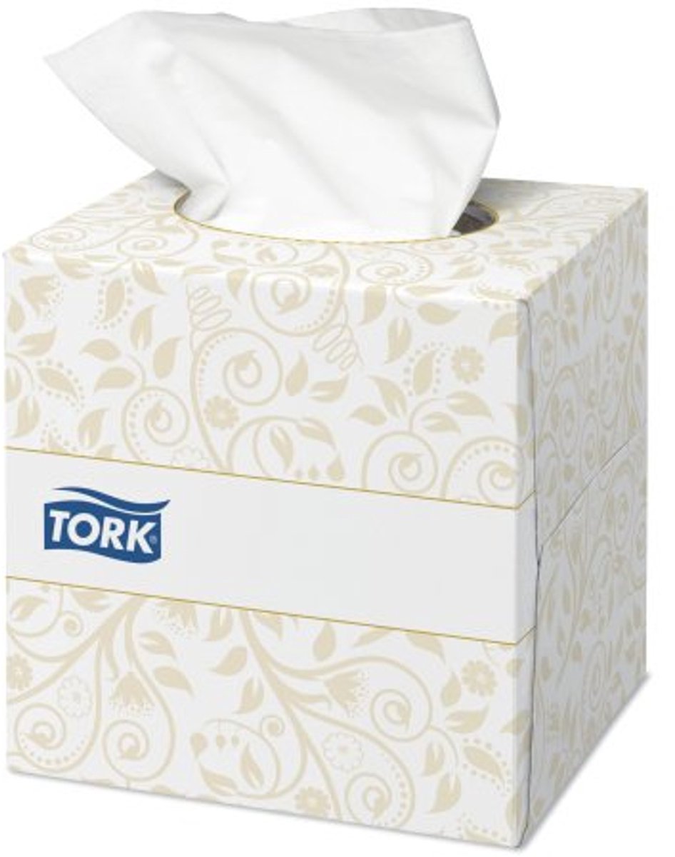 Tork Premium 100-Pak Gezichtsreinigingsdoekjes Extra Soft 2-Laags (30 Stuks) - Tork CH570