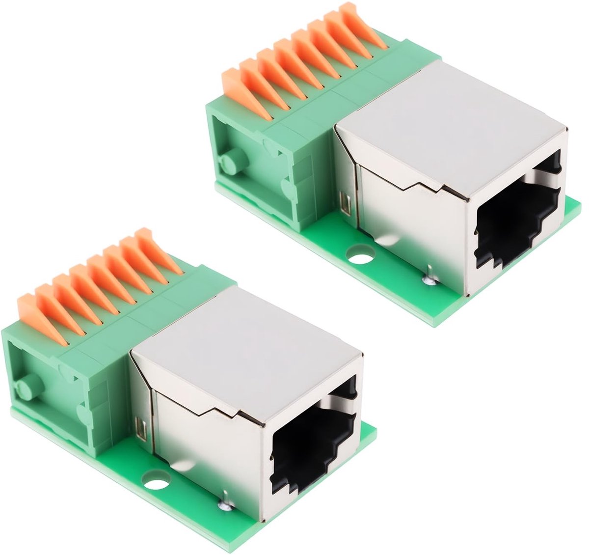 Dailygoods - 2 Stuks RJ45 Ethernet Connector 8P8C voor CAT5 en CAT6 Kabels