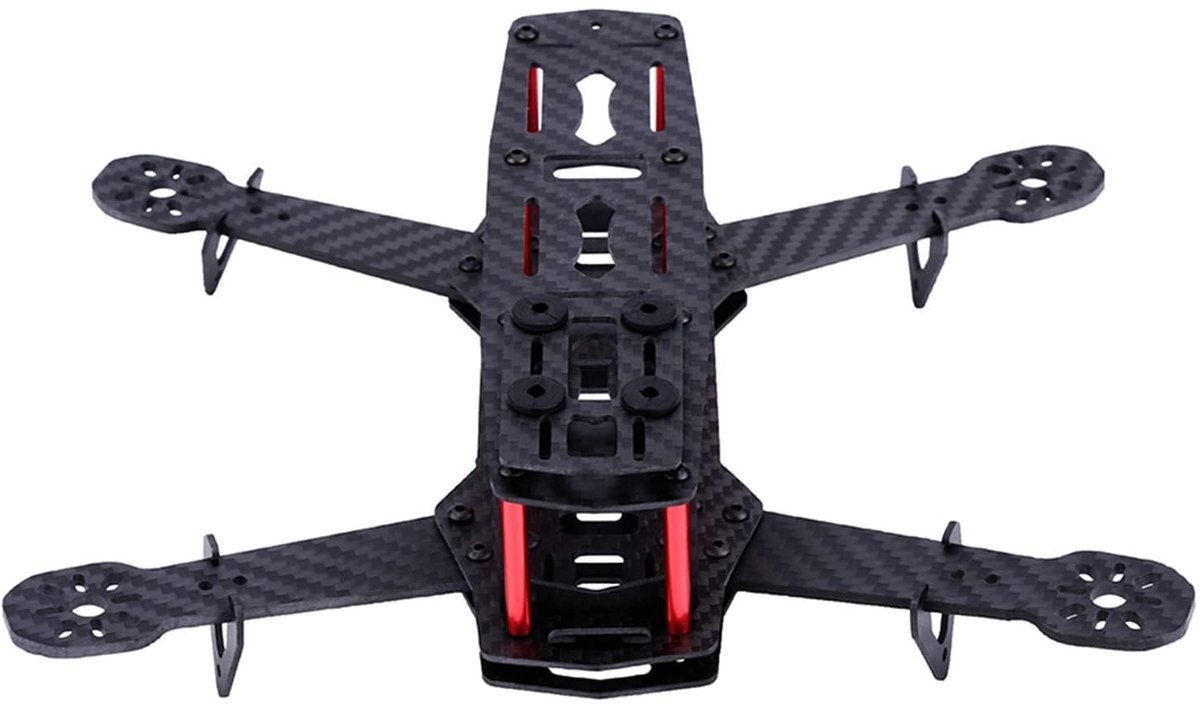 Dailygoods - Dailygoody - Quadcopter Frame - Drone Kit - Duurzaam en Flexibel - 250MM - Carbon Fiber - Onderdelenkit voor Quadcopters - Geschikt voor Multirotors