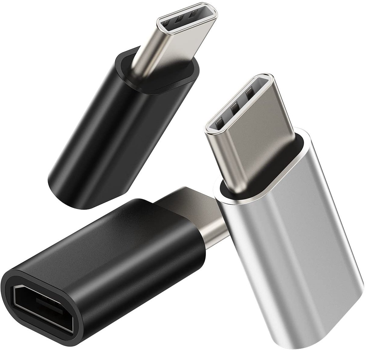 Dailygoods - Micro-USB naar USB-C Adapter Set (3-pack)