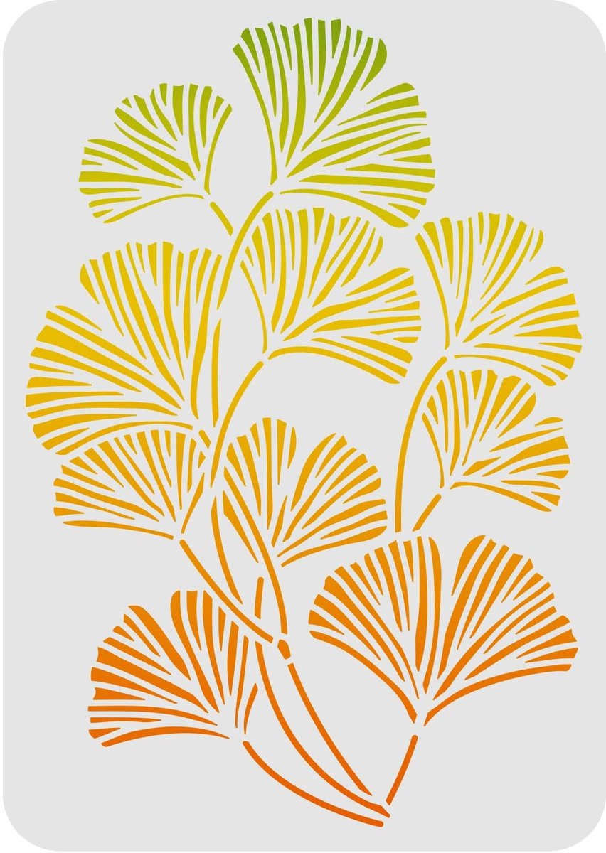 Dailygoods - Ginkgo Bladsjabloon voor Schilderen en Knutselen